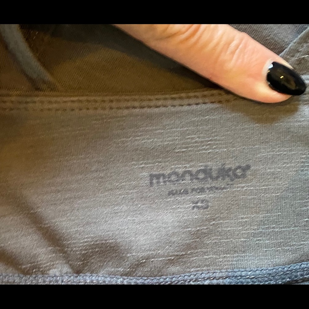 Manduka Yoga Flux Tie Leg Gray Leggings Sz XS - Picture 6 of 7